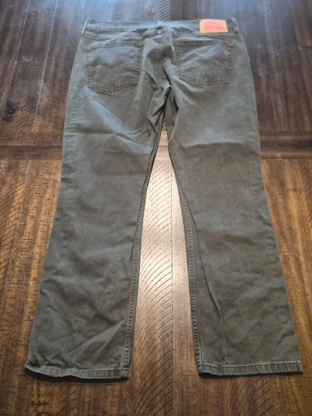 Levis 514 Jeans Mens Size 36x29 Green Regular Fit Straight Leg G764